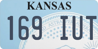 KS license plate 169IUT