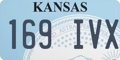 KS license plate 169IVX