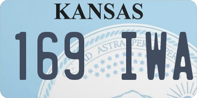 KS license plate 169IWA
