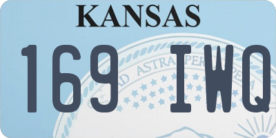 KS license plate 169IWQ