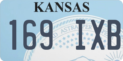 KS license plate 169IXB