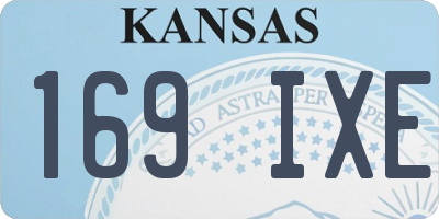 KS license plate 169IXE