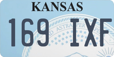 KS license plate 169IXF