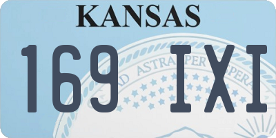 KS license plate 169IXI