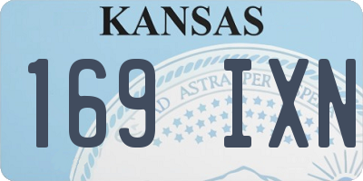 KS license plate 169IXN
