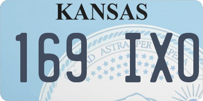 KS license plate 169IXO