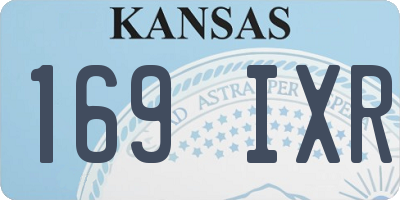 KS license plate 169IXR