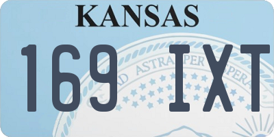 KS license plate 169IXT