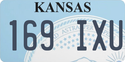 KS license plate 169IXU