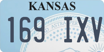 KS license plate 169IXV