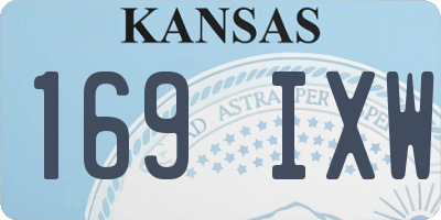 KS license plate 169IXW