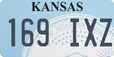 KS license plate 169IXZ