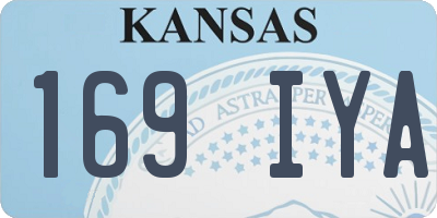 KS license plate 169IYA