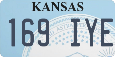 KS license plate 169IYE