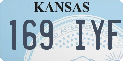 KS license plate 169IYF