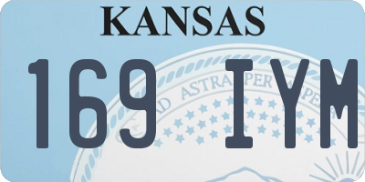 KS license plate 169IYM