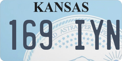KS license plate 169IYN