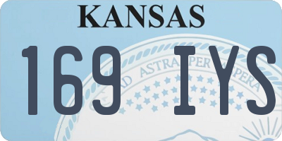 KS license plate 169IYS