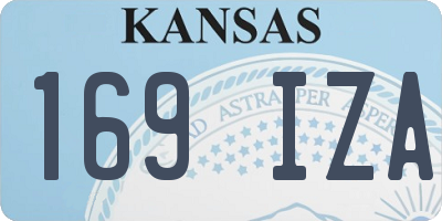 KS license plate 169IZA