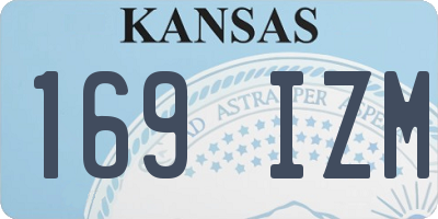 KS license plate 169IZM