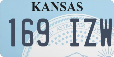 KS license plate 169IZW