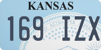 KS license plate 169IZX