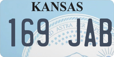 KS license plate 169JAB