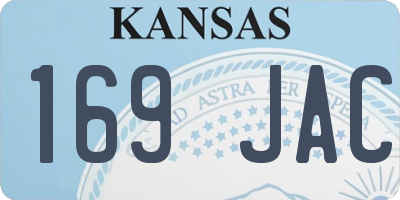 KS license plate 169JAC