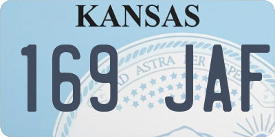 KS license plate 169JAF
