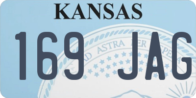 KS license plate 169JAG