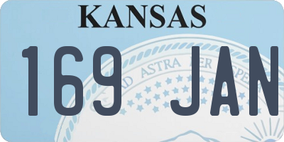 KS license plate 169JAN