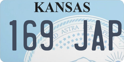 KS license plate 169JAP