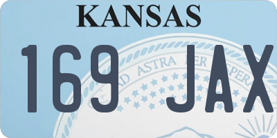 KS license plate 169JAX