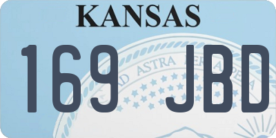 KS license plate 169JBD