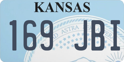 KS license plate 169JBI