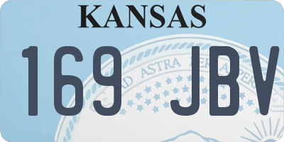 KS license plate 169JBV