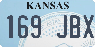 KS license plate 169JBX