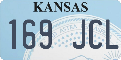 KS license plate 169JCL
