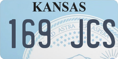KS license plate 169JCS