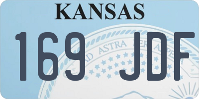 KS license plate 169JDF