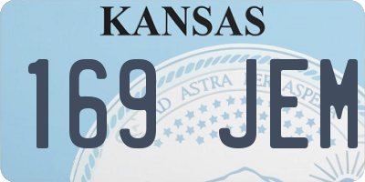 KS license plate 169JEM
