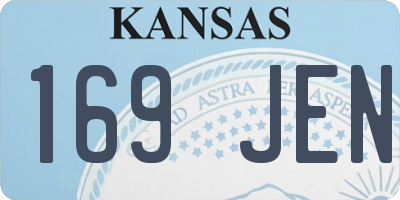 KS license plate 169JEN