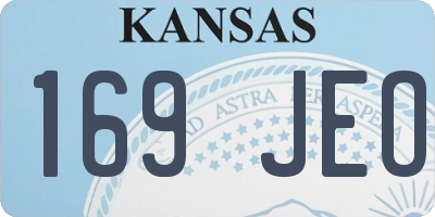 KS license plate 169JEO