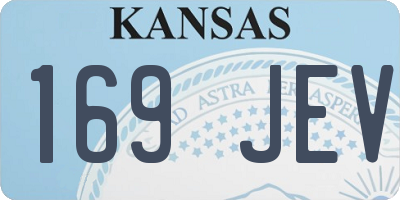 KS license plate 169JEV