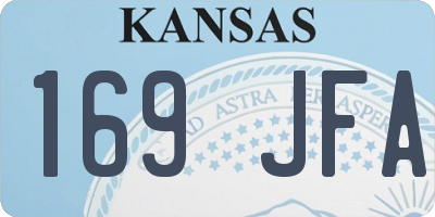 KS license plate 169JFA
