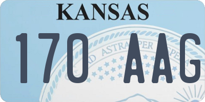 KS license plate 170AAG