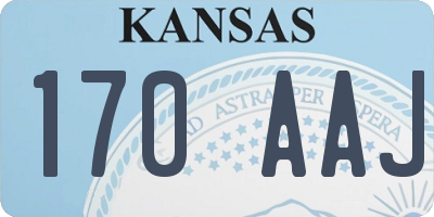 KS license plate 170AAJ