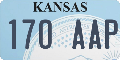 KS license plate 170AAP