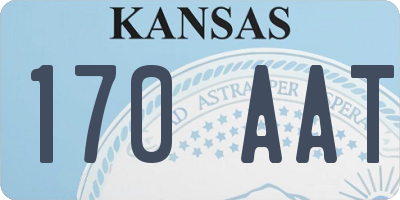 KS license plate 170AAT