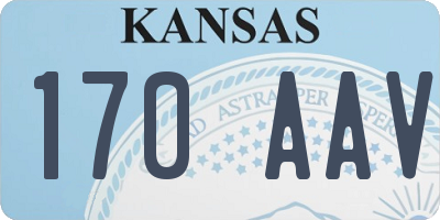KS license plate 170AAV